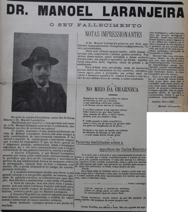 Dr. Manoel Laranjeira: o seu fallecimento - fev. 2022